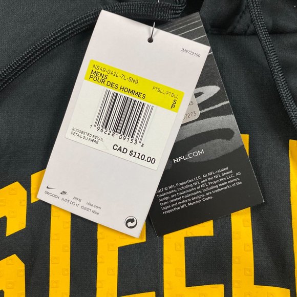 NWT Pittsburgh Steelers Nike Sideline Athletic Therma Fit Hoodie Mens Small - Picture 8 of 15